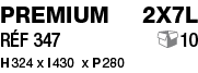 Premium 2x7L Réf 347         10 H 324 x l 430 x P 280 