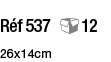 Réf 537 12 26x14cm 
