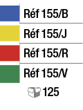 ,Réf 155 B,,Réf 155 J,,Réf 155 R,,Réf 155 V, 125