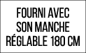 fourni avec son manche réglable 180 cm