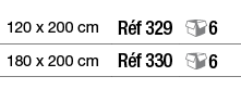 120 x 200 cm,Réf 329, 6,180 x 200 cm,Réf 330, 6
