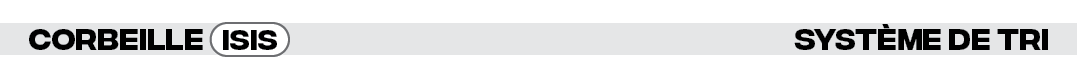 Corbeille  Système de tri