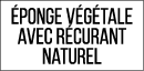 éponge végétale avec récurant naturel