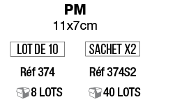PM 11x7cm, , ,Réf 374,Réf 374S2, 8 Lots, 40 Lots