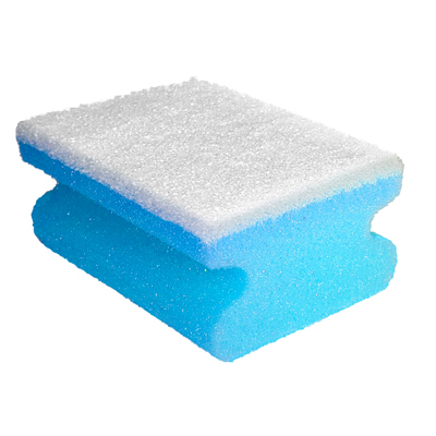 Tampon sur éponge végétale et synthétique Eponge synthétique ergo bleue<br>Lot de 10