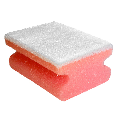 Tampon sur éponge végétale et synthétique Eponge synthétique ergo rouge<br>Lot de 10