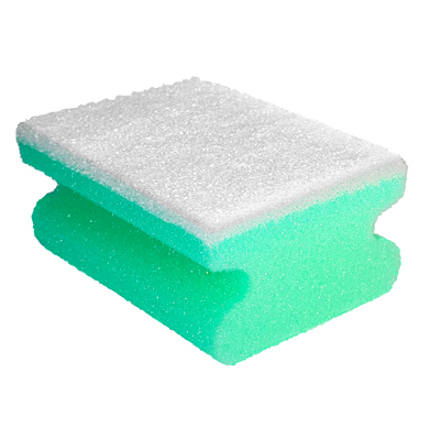 Tampon sur éponge végétale et synthétique Eponge synthétique ergo vert<br>Lot de 10