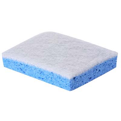 Tampon sur éponge végétale et synthétique Éponge SPÉCIALE SANITAIRE<br>Lot de 10