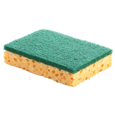 Tampon sur éponge végétale et synthétique Éponge végétale<br>120x90mm Lot de 10