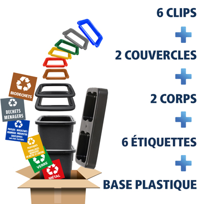 Système FIT 70L KIT POUBELLE 2 FIT 70L